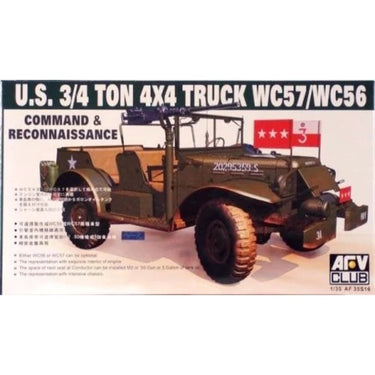 AFV Club AF35S16 1/35 Wc57 3/4T Weapons Command Car Plastic Model Kit